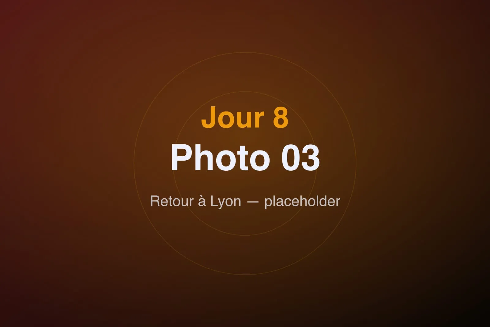 Une dernière pause sur la route